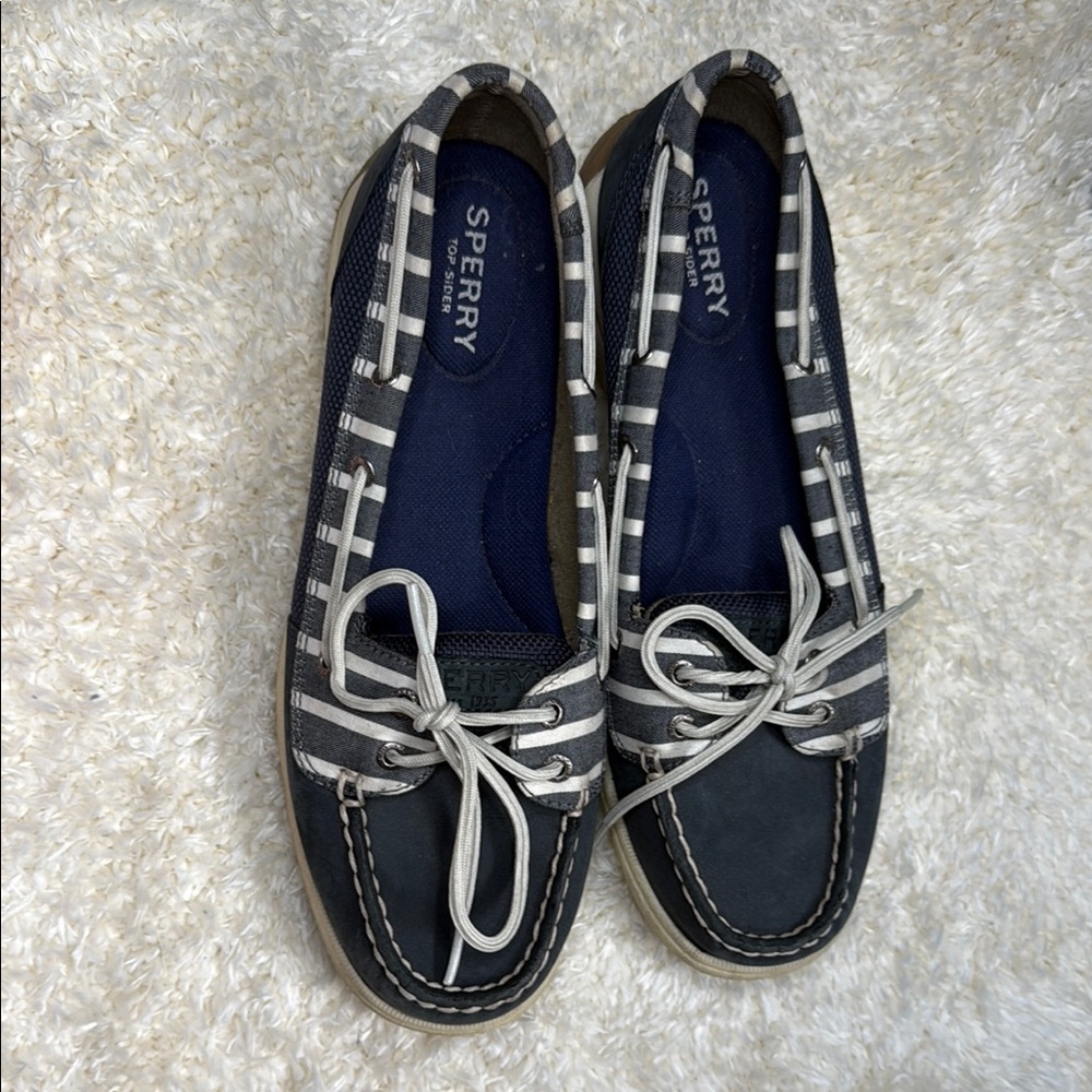 Sperry Women's Navy and Gray Boat Shoes